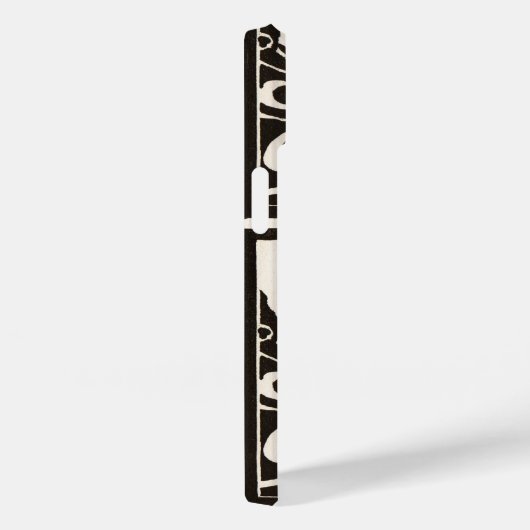 白黒エレガント孔雀レッドルビージェムモノグラム Case-Mate iPhoneケース (裏面 / 右)