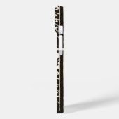 白黒エレガント孔雀レッドルビージェムモノグラム Case-Mate iPhoneケース (裏面 / 左)