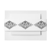 白黒エレガント宗教シンプル 招待状ベリーバンド (正面例)