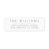 白黒エレガント差出人住所ラベル ラベル (正面)