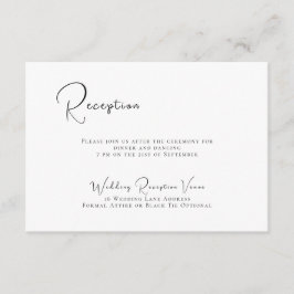 白黒エレガント式レセプション エンクロージャーカード