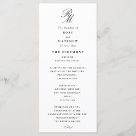 白黒エレガント式結婚式 プログラム