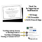 白黒エレガント悔やみや弔慰ありがとう サンキューカード