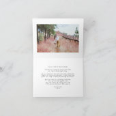 白黒エレガント文字写真結婚の サンキューカード (内部)