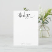 白黒エレガント書シンプル道ありがとう サンキューカード (スタンド正面)