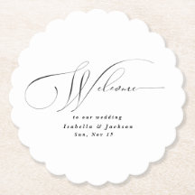 白黒エレガント書モダン結婚の