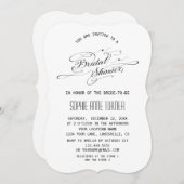 白黒エレガント書道ブライダルシャワー 招待状 (正面/裏面)