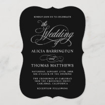 白黒エレガント書道結婚の