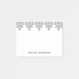 白黒エレガント植物熱帯枝 ポストイット