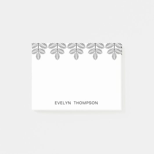 白黒エレガント植物熱帯枝 ポストイット (正面)