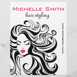 白黒エレガント波状ヘアスタイルのヘアエクステンション チラシ