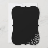 白黒エレガント渦巻きブライダルシャワー 招待状 (裏面)