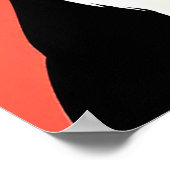 白黒エレガント犬のポートレート ポスター (角)