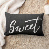 白黒エレガント甘デザイン ランバークッション (ブランケット)