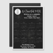 白黒エレガント磁気通年カレンダー (正面/裏面)