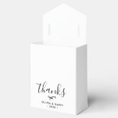 白黒エレガント結婚式の引き出物ギフトボックス フェイバーボックス (オープン)