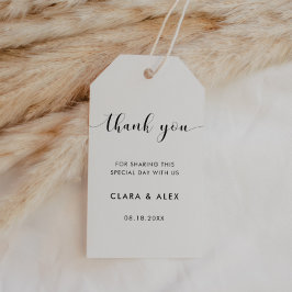 白黒エレガント結婚式の引き出物ギフトラベル ギフトタグ