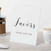 白黒エレガント結婚式の引き出物 台座サイン (インサイチュ)