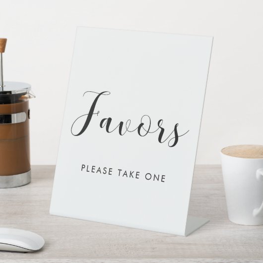 白黒エレガント結婚式の引き出物 台座サイン (インサイチュ)