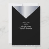 白黒エレガント結婚式招待状 招待状 (裏面)