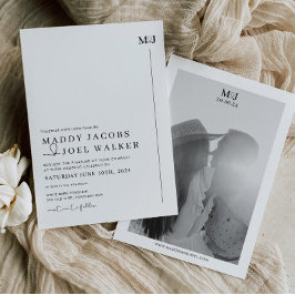 白黒エレガント結婚式招待状MADDY 招待状