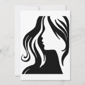 白黒エレガント美しいサロングランドオープン 招待状 (裏面)