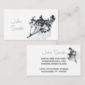 白黒エレガント自然アーカスタムト 名刺 (正面/裏面)