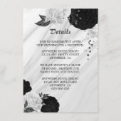 白黒エレガント花詳細囲いカード エンクロージャーカード (正面)