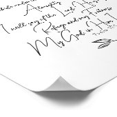 白黒エレガント葉Psalm 91 Christian ポスター (角)