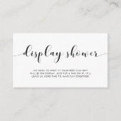 白黒エレガント表示シャワーカード エンクロージャーカード (正面)