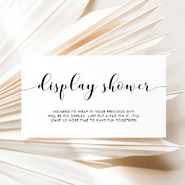 白黒エレガント表示シャワーカード エンクロージャーカード