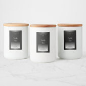 白黒エレガント製品ラベルソフトグリッター フードラベル (ボトル)