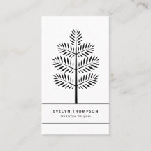 白黒エレガント造園植物枝