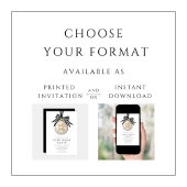 白黒エレガント金ゴールドクリスマスパーティー 招待状