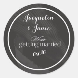 白黒エレガント ラウンドシール