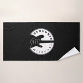 白黒エレキギターロックモダン音楽 バスタオル (バスタオル)