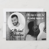 白黒エレキギター記念館 招待状 (正面)