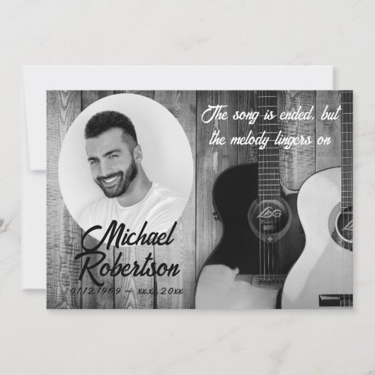 白黒エレキギター記念館 招待状 (正面)