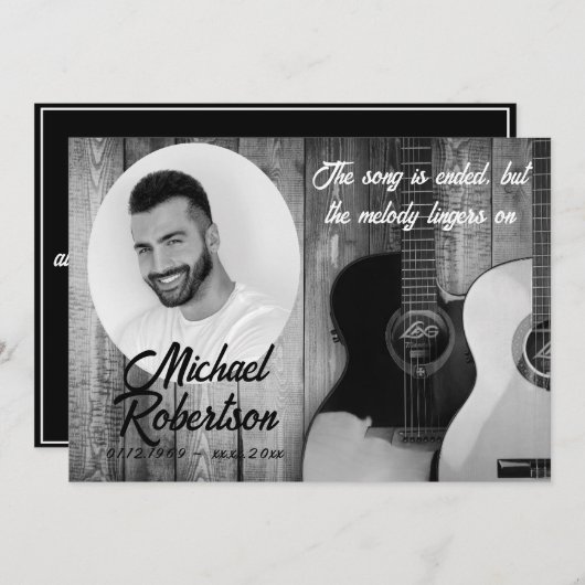 白黒エレキギター記念館 招待状 (正面/裏面)