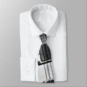 白黒エレキギター音楽タイ ネクタイ (タイ)