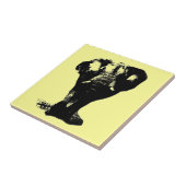 白黒エレファントアーポップ・アートのト タイル (側面)