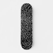 白黒エレファントプリント スケートボード (正面)
