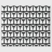 白黒エンジェルラッピング紙 ラッピングペーパー (フラット)