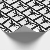 白黒エンジェルラッピング紙 ラッピングペーパー (角)