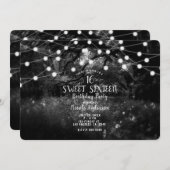 白黒エンチャントフォレストライトスウィート16パーティー 招待状 (正面/裏面)