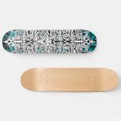 白黒エンパイアトリバルデザイン スケートボード (横)