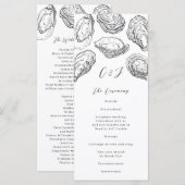 白黒オイスター結婚式 プログラム (正面/裏面)