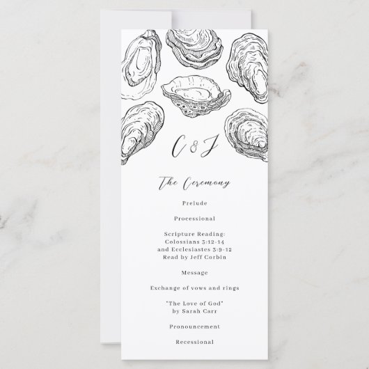 白黒オイスター結婚式 プログラム (正面)