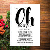 白黒オウハッおもしろいホリデーパーティー招待状 招待状