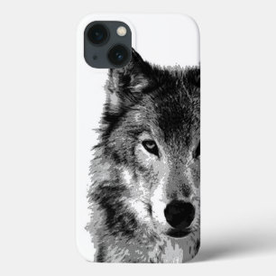 白黒オオカミの目の堅いXtremeのiPhone6ケース iPhone 13ケース